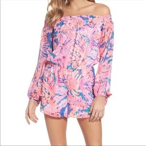 Lilly Pulitzer Myri Romper off the shoulder